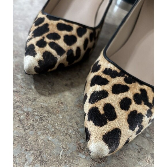 STUART WEITZMAN Dancer 75 leopard print calf hair pumps Sz 7 Leather - Picture 10 of 13